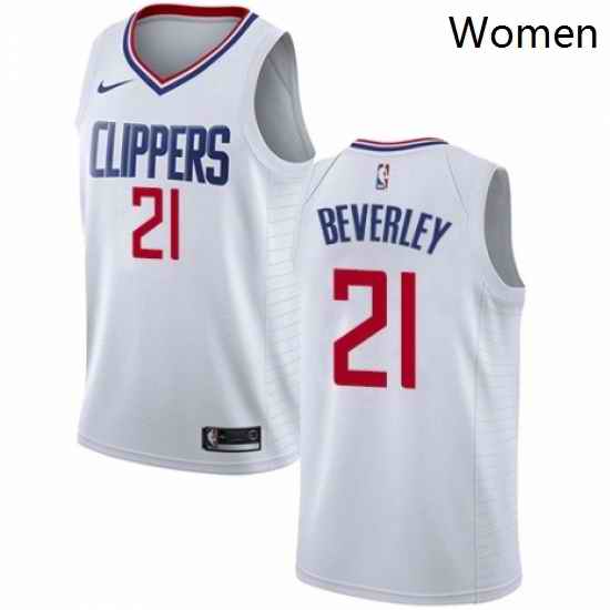 Womens Nike Los Angeles Clippers 21 Patrick Beverley Swingman White NBA Jersey Association Edition